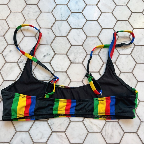 RIS-K Island Stripes Allure Bikini Top S + Horizon Bikini Bottom XS Swimwear - Picture 5 of 10